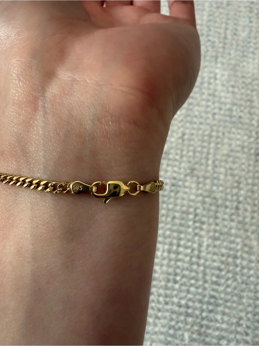 14k Curb Chain Link 7” Bracelet